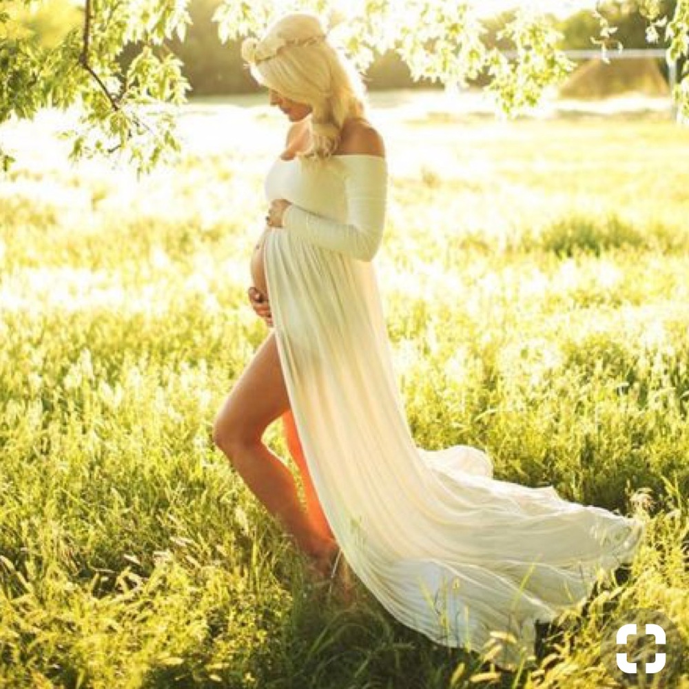 Split-front Maternity Dress